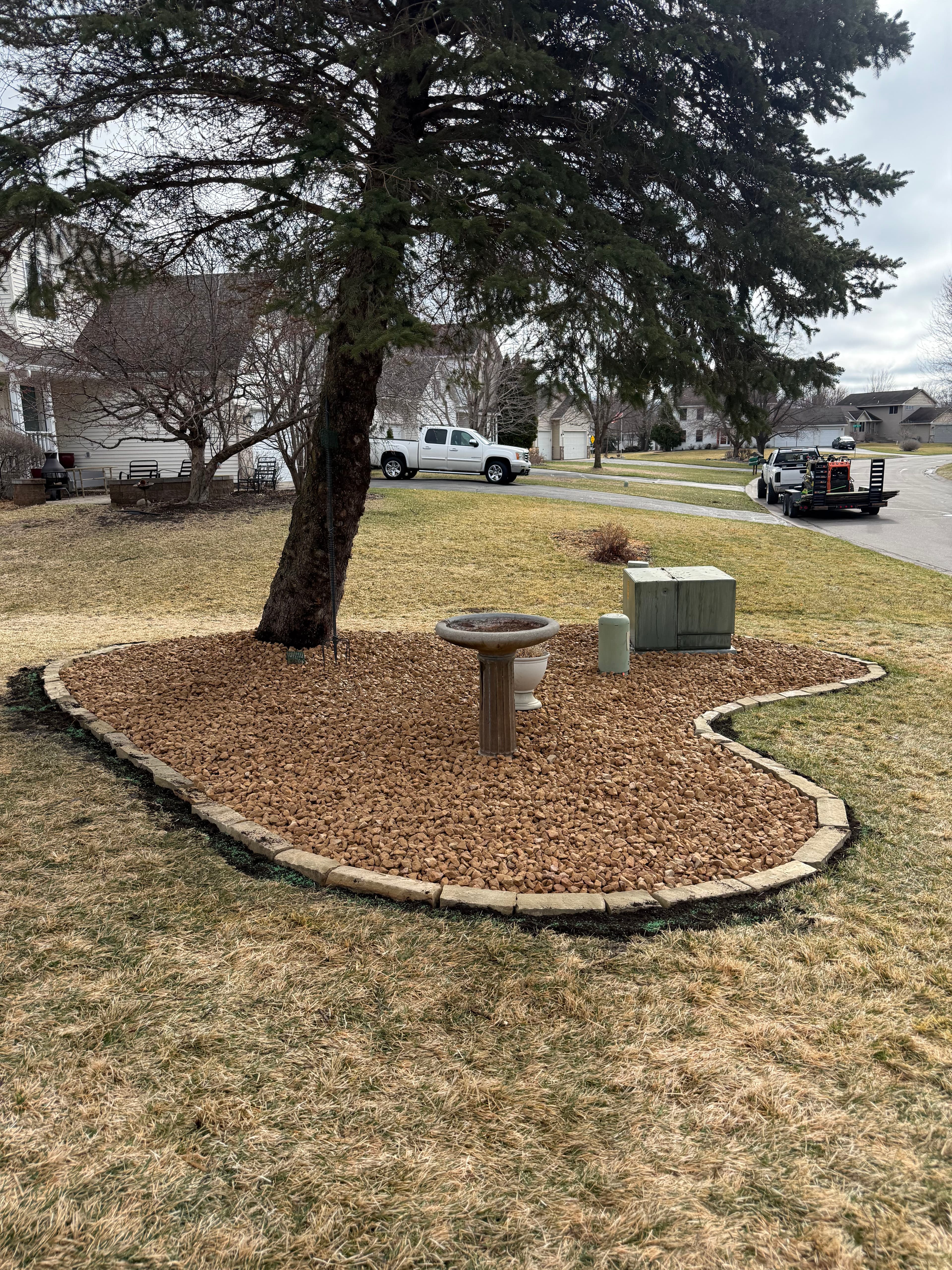 Project Clean Edges, Rock Beds, and Tree Circles in Andover image