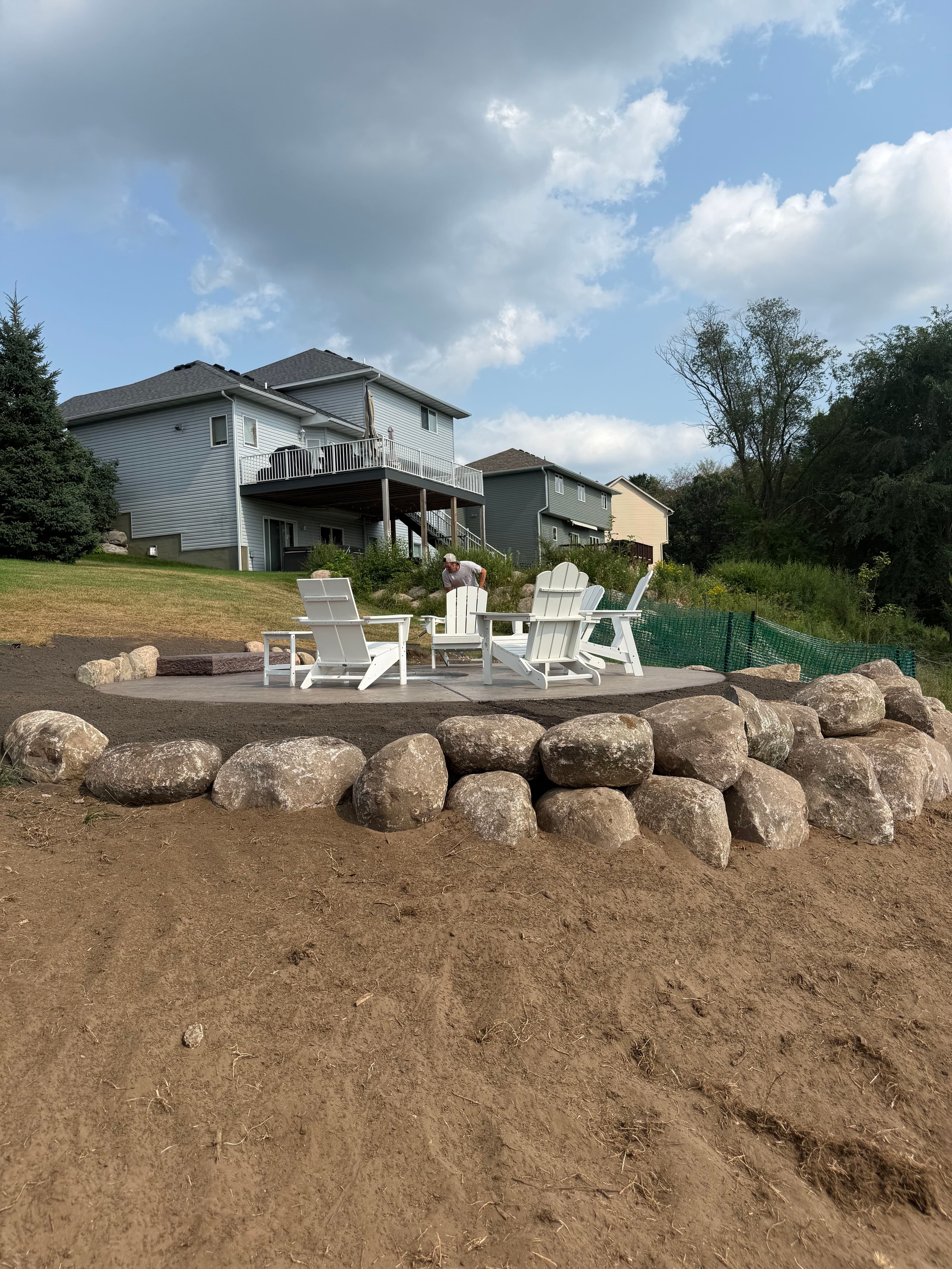 Project Stamped Concrete Patio and Boulder Wall in Isanti image