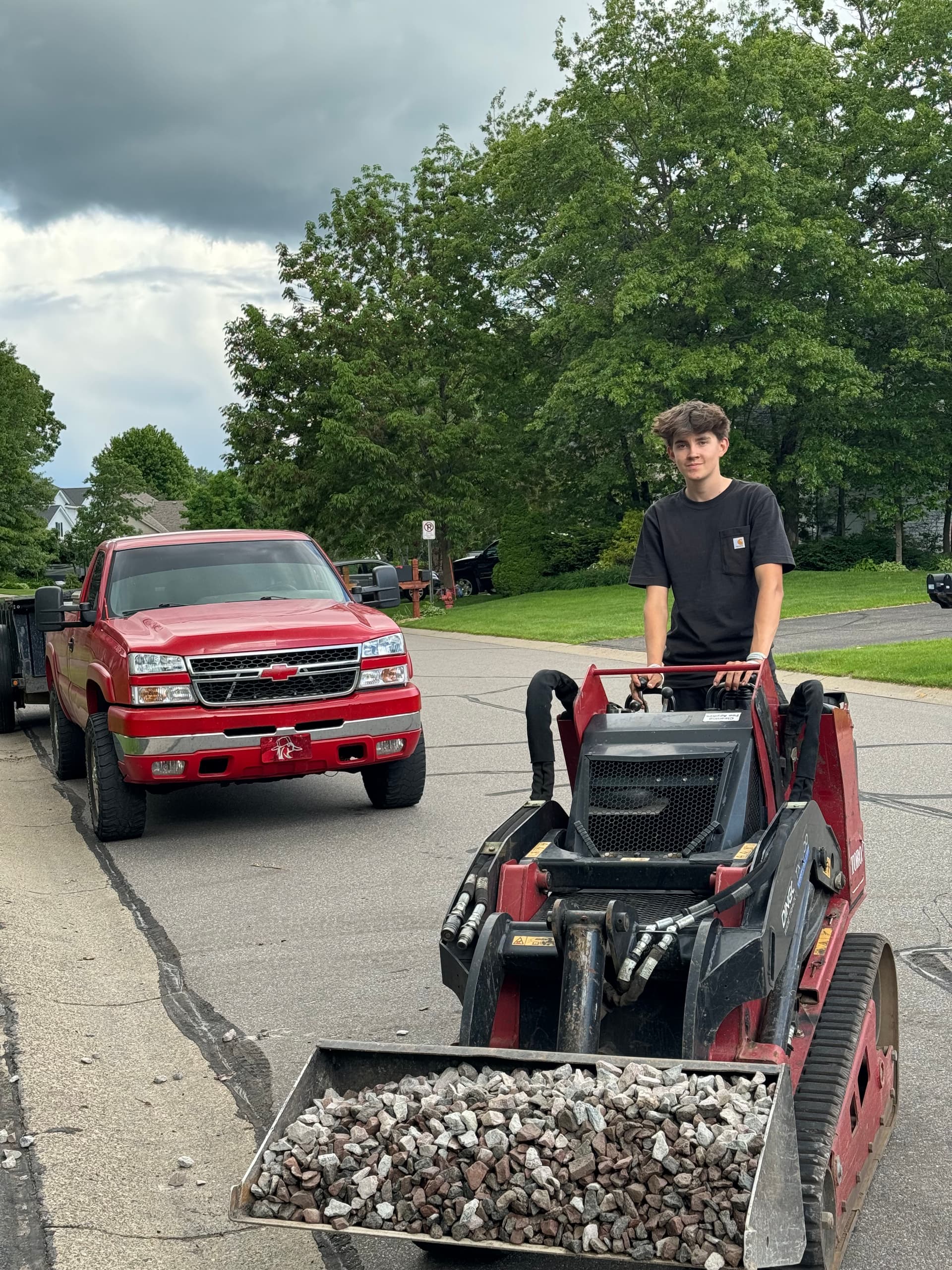 Red Mulch Installation at Target Locations