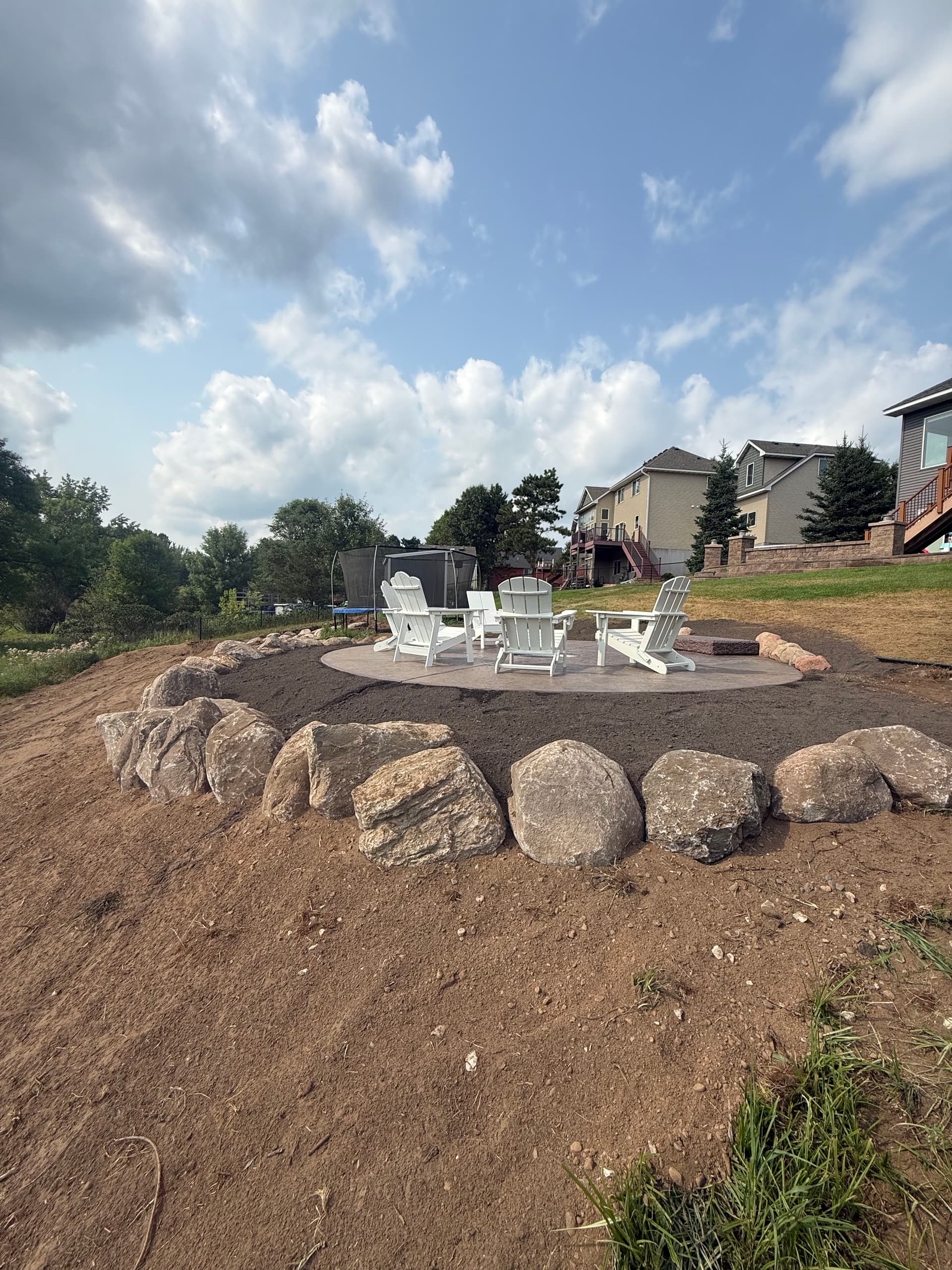 Gallery photos for Stamped Concrete Patio and Boulder Wall in Isanti: Image #2