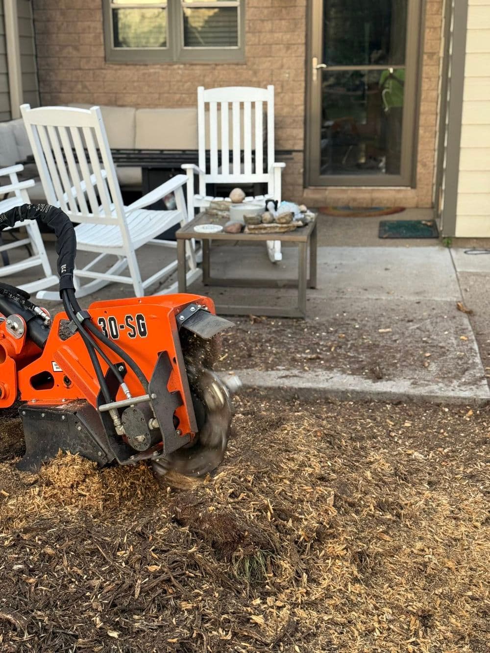 Gravel Patio Extension with Dry Creek Bed in Andover