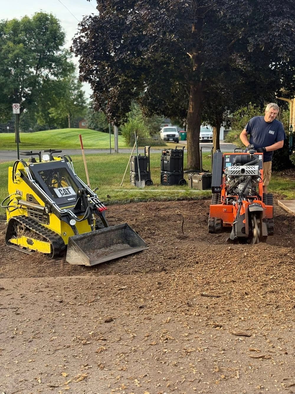Gravel Patio Extension with Dry Creek Bed in Andover