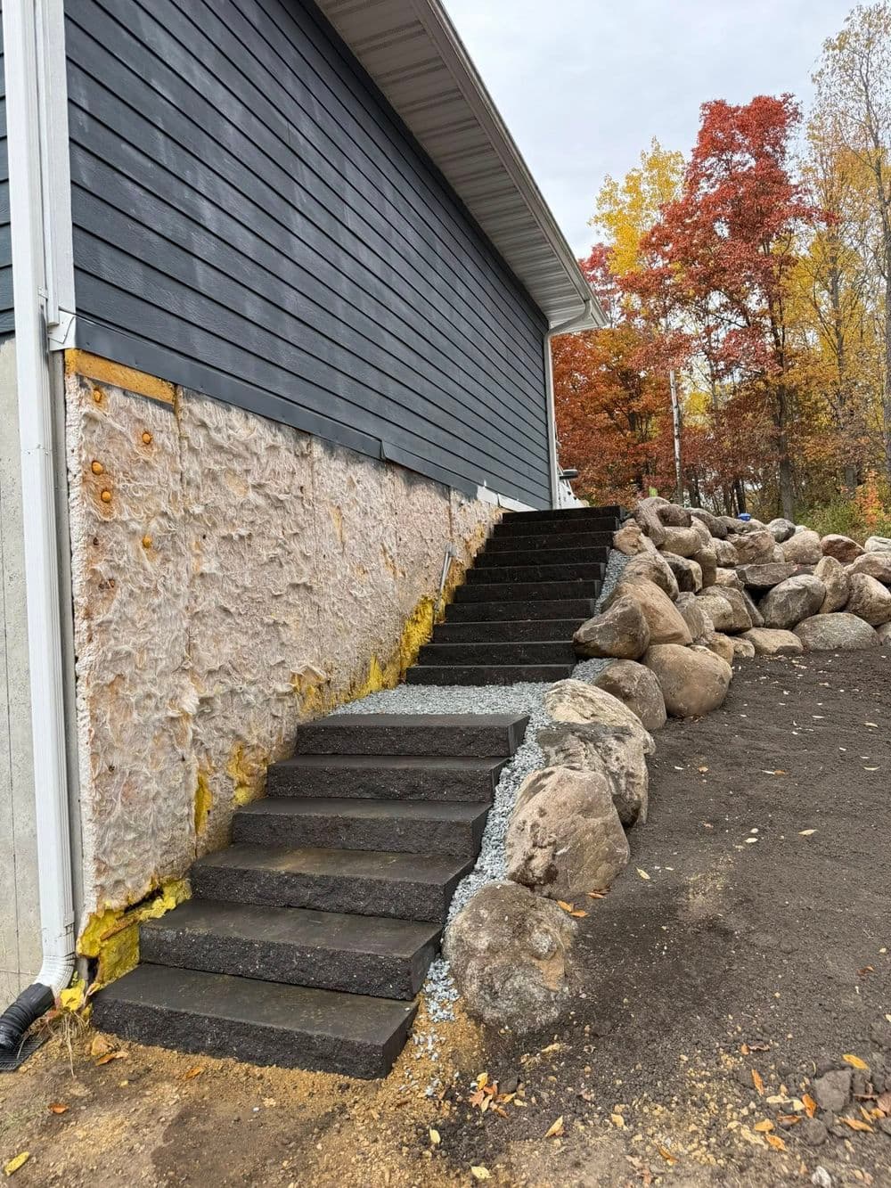 Project Beautiful Boulder Wall and Staircase Enhancement in Hugo image
